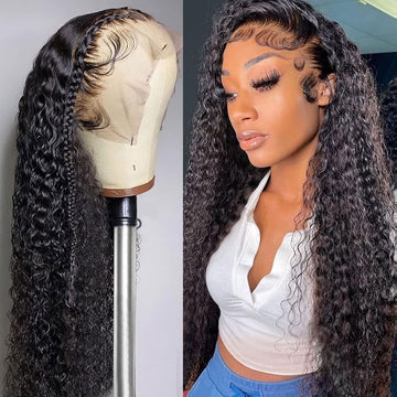 13x4 Brazilian Deep Wave Lace Frontal 180% Density Natural Color